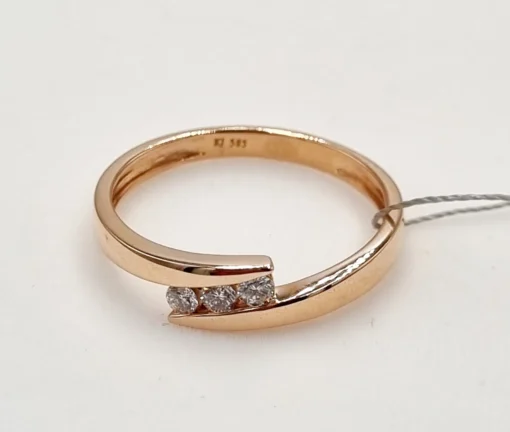Auksinis žiedas su brangakmeniais 18,2 mm - Juvelyrika