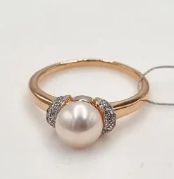 Auksinis žiedas su brangakmeniais 18,5 mm - Juvelyrika
